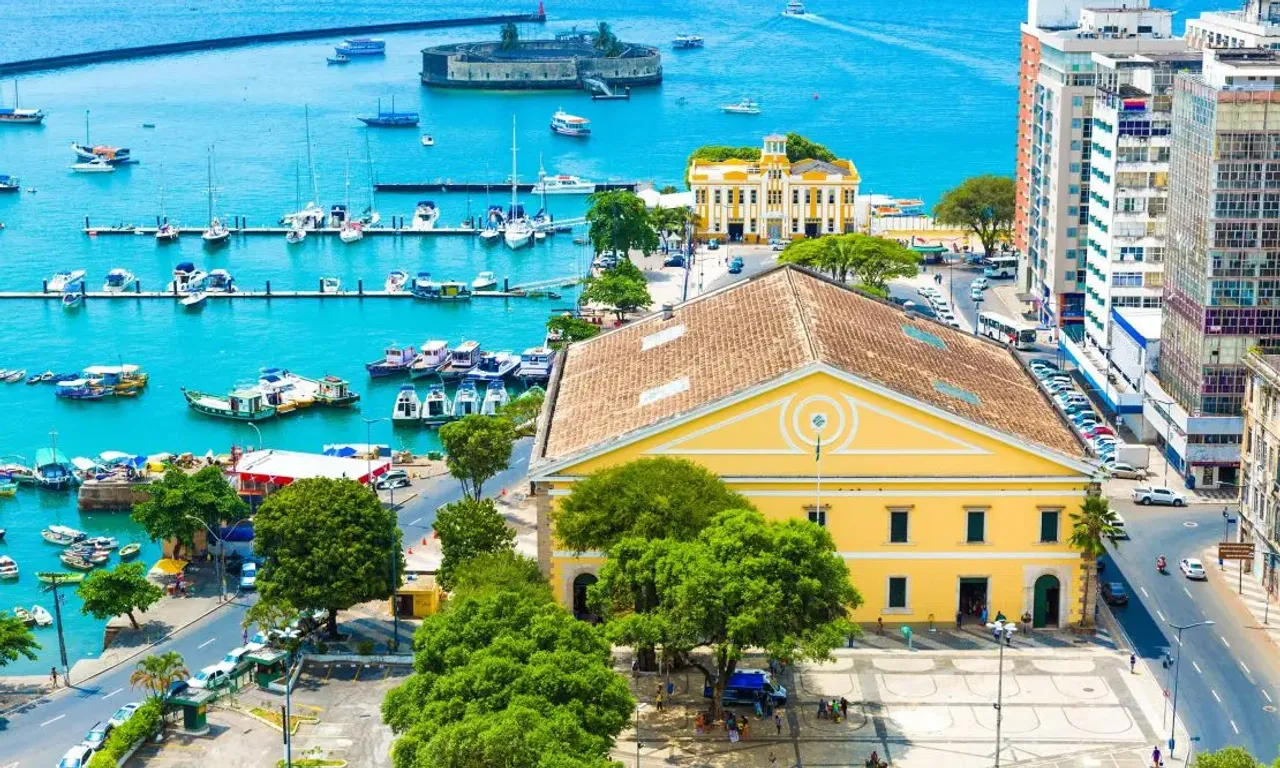 Imagem aérea do Mercado Modelo em Salvador